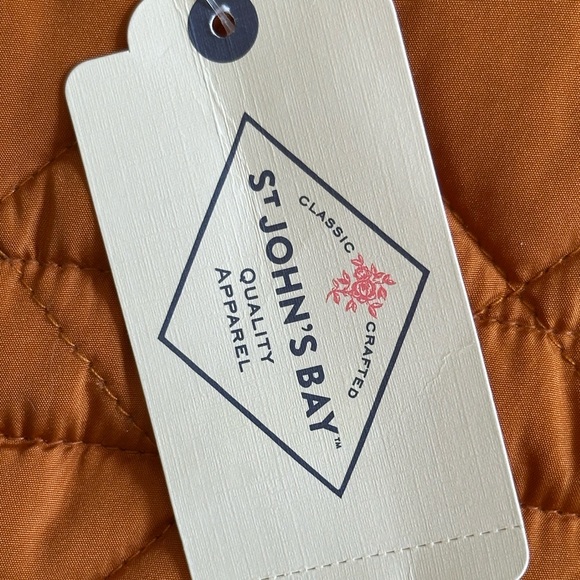 St. John’s Bay Quilted Vest – Brown Sugar Almond | Classic Preppy | Size L | NWT - Picture 6 of 7